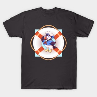 Puffin Sailor (Background) T-Shirt